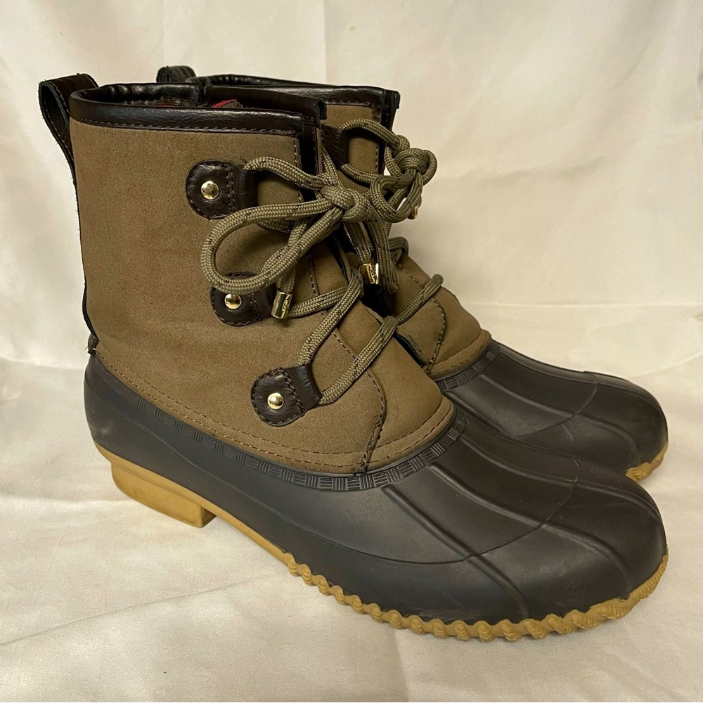 Tommy Hilfiger Twreanna4 Duck Boots Gray Blue Leather Women’s 9M